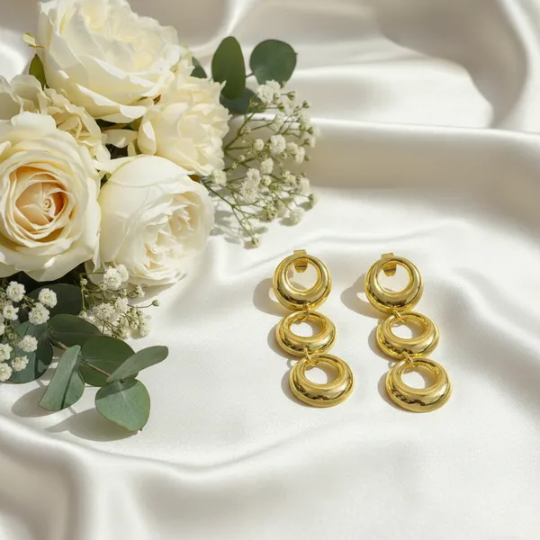 Gold_Triple_Link_Drop_Earrings