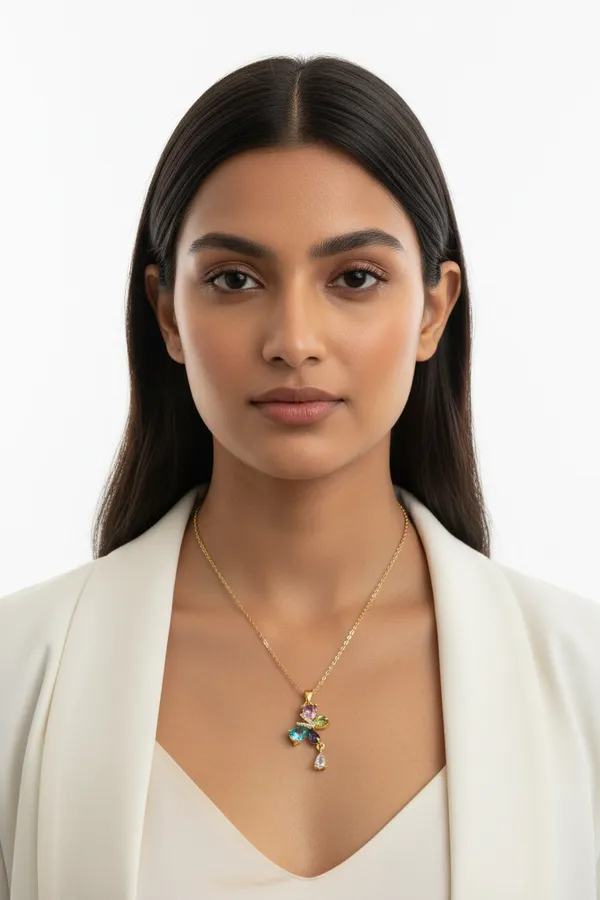 Handcrafted_Multicoloured_Teardrop_Crystal_Necklace