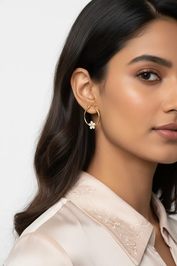 Gold_Floral_Hoop_Earrings_With_Crystal_Accents