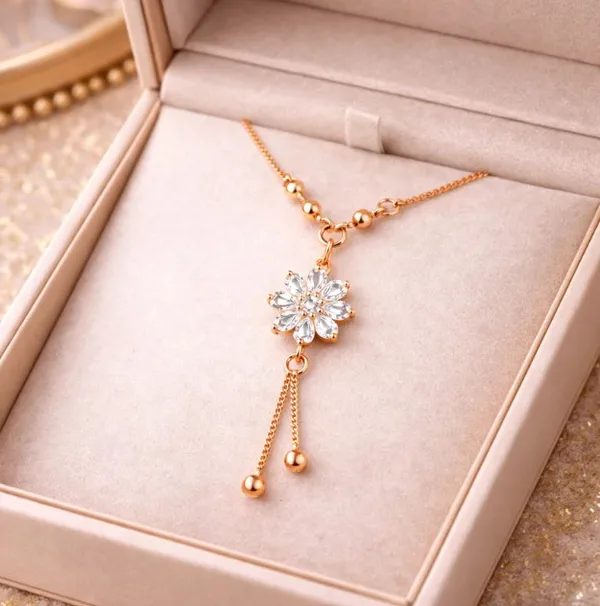 Rose_Gold_Crystal_Flower_Pendant_Necklace_With_Adjustable_Chain