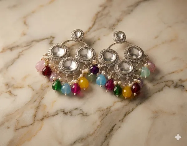 Silver_Oxidized_Multicolor_Beaded_Chandbali_Earrings
