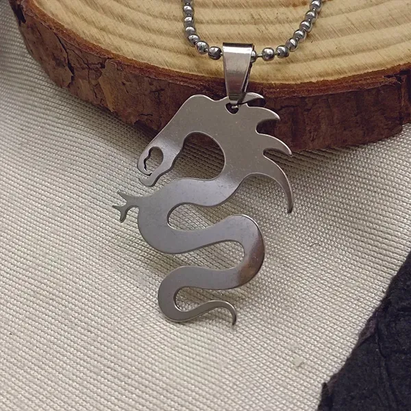 Stainless_Steel_Dragon_Pendant_Necklace_With_Ball_Chain