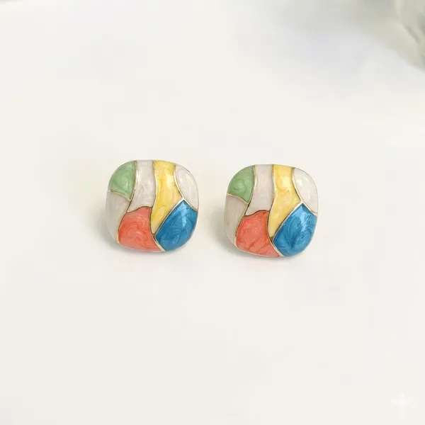 Multicolor_Mosaic_Square_Stud_Earrings