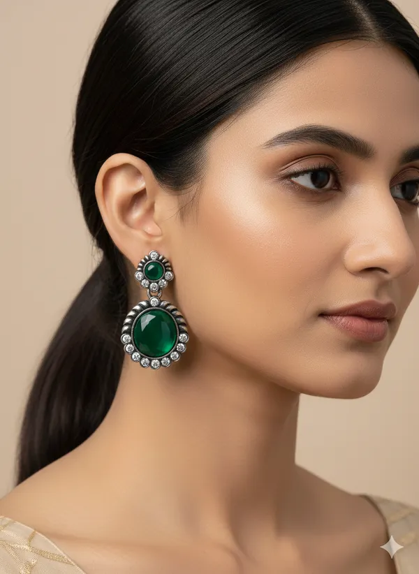 Green_Stone_Statement_Earrings_With_Crystal_Accents