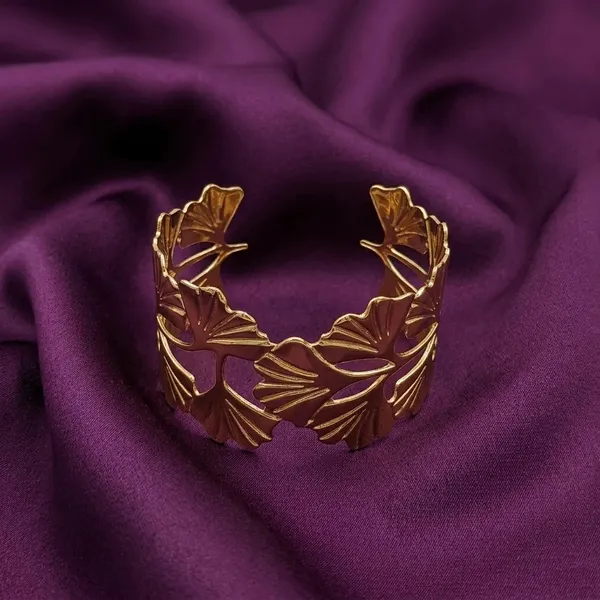 Gold_Toned_Ginkgo_Leaf_Cuff_Bracelet