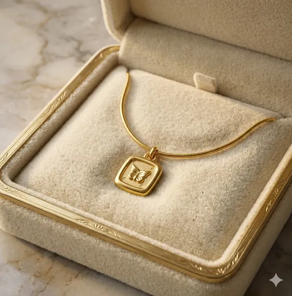 Gold_Plated_Butterfly_Pendant_Necklace_With_Snake_Chain