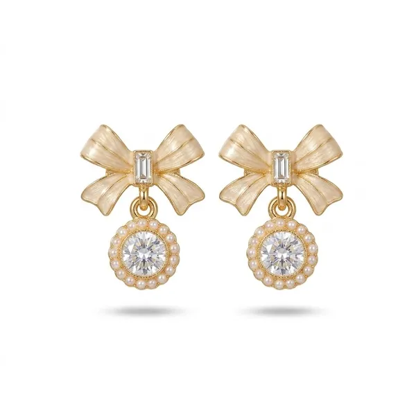 Gold_Toned_Bow_Drop_Earrings_With_Crystal_Accents