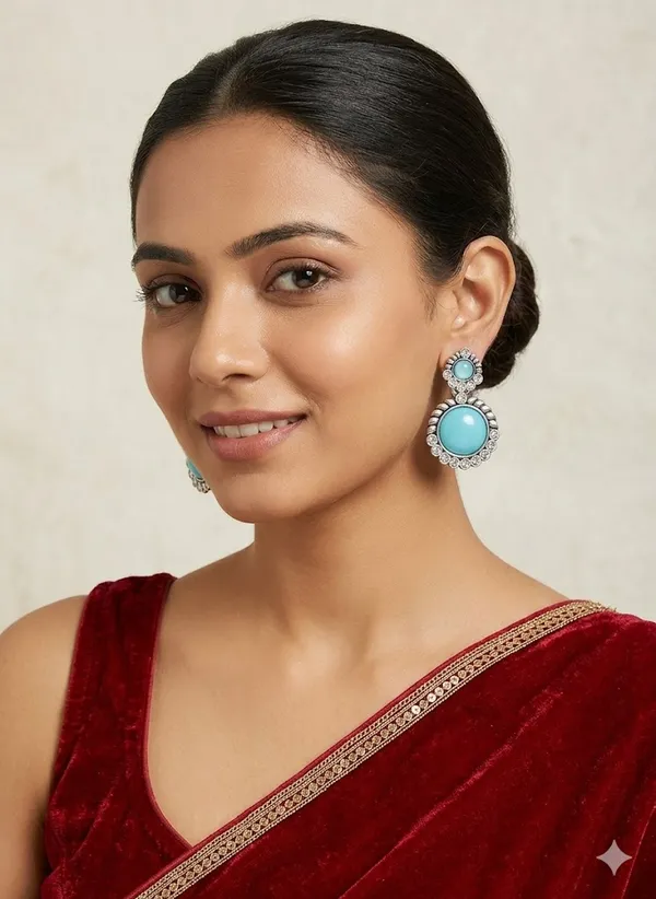 Turquoise_Stone_Statement_Earrings_With_Crystal_Embellishments