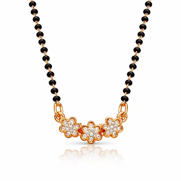 Elegant_Floral_Diamond_Studded_Mangalsutra_With_Black_Bead_Chain