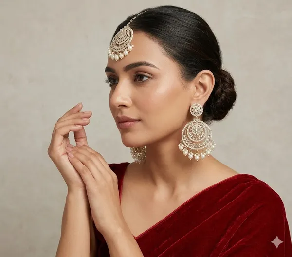 Traditional_Gold_Toned_Kundan_Maang_Tikka_And_Chandbali_Earrings_Jewelry_Set