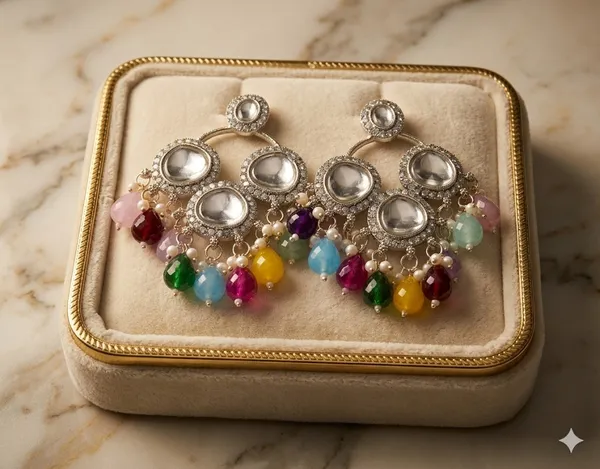 Silver_Oxidized_Multicolor_Beaded_Chandbali_Earrings