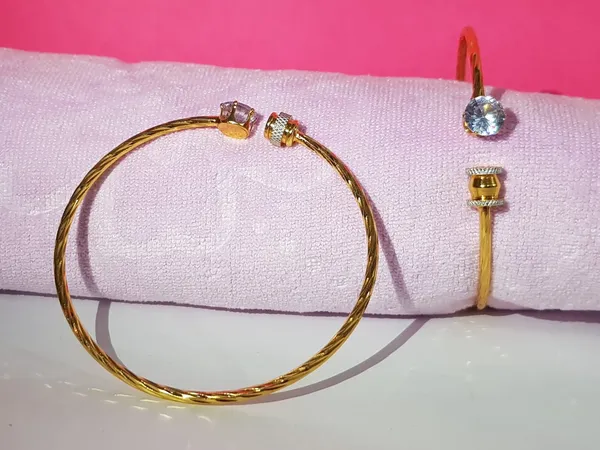Gold_Toned_Crystal_Stone_Twisted_Open_Cuff_Bangle_Set_Of_2