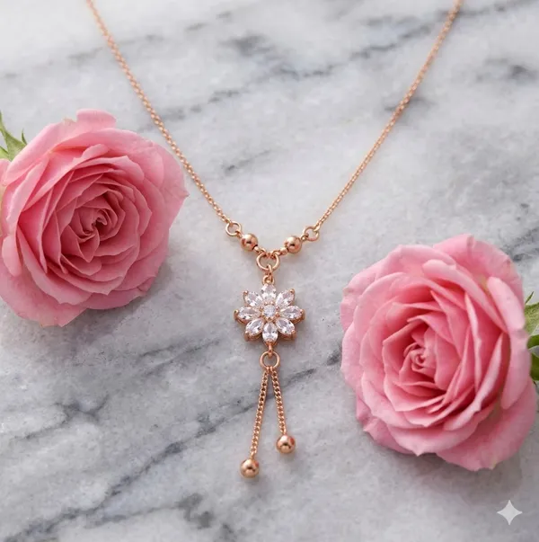 Rose_Gold_Crystal_Flower_Pendant_Necklace_With_Adjustable_Chain