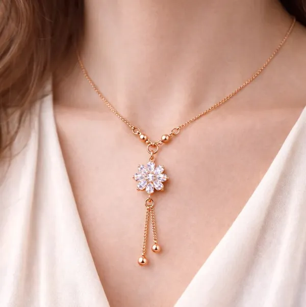 Rose_Gold_Crystal_Flower_Pendant_Necklace_With_Adjustable_Chain