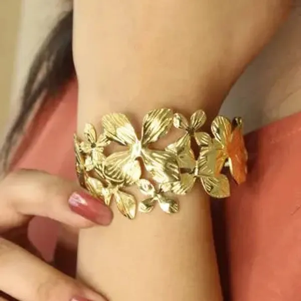 Gold_Tone_Floral_Cuff_Bracelet