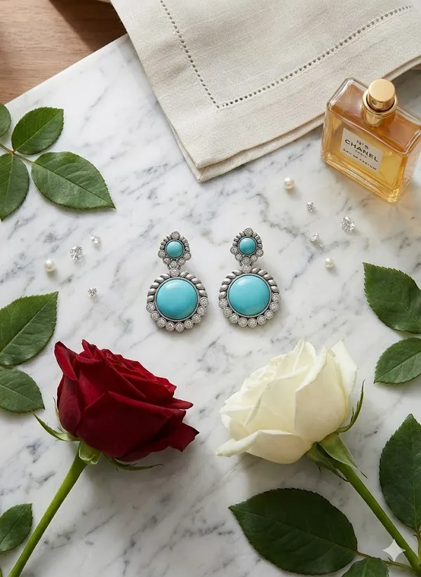 Turquoise_Stone_Statement_Earrings_With_Crystal_Embellishments