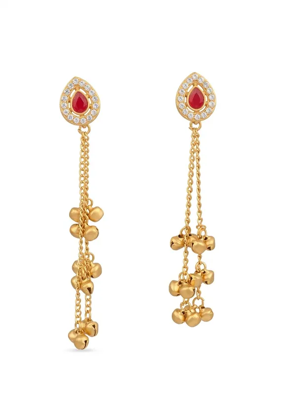 Red_Stone_Teardrop_Earrings_With_Golden_Jhumka_Danglers