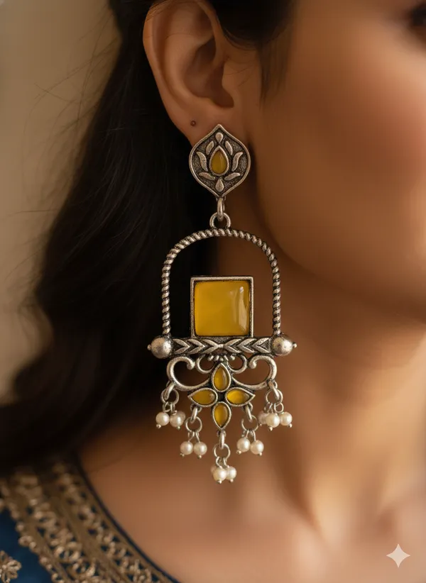 Yellowstone_Traditional_Jhumka_Earrings_With_Pearls