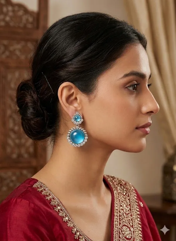 Turquoise_Stone_Statement_Earrings_With_Crystal_Embellishments