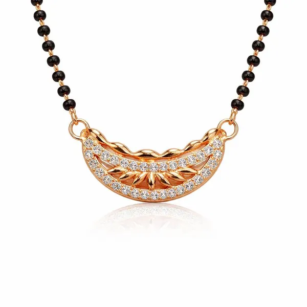 Rose_Gold_Crescent_Mangalsutra_Necklace_With_Black_Beads