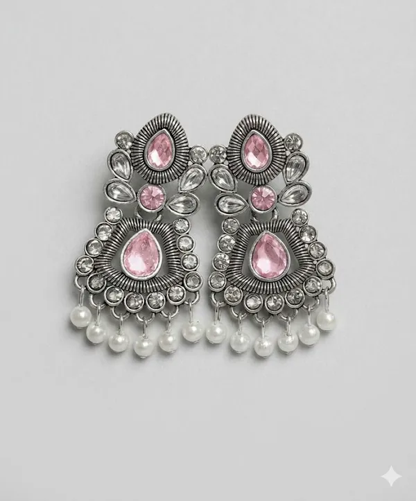 Yatiskar_German_Silver_Pink_&_White_Stone_Studded_Jhumka_Style_Drop_Earrings_with_Pearls