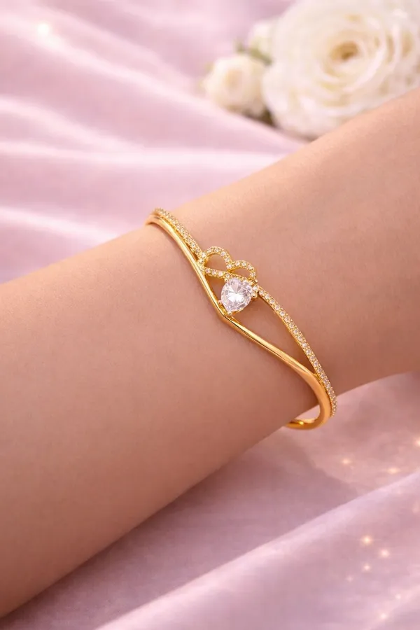 Yatiskar_Gold-Plated_Crystal__Heart_Bracelet_for_Women_|_Premium_Zircon_Stone_Open_Cuff_Bangle_|_Elegant_Party_Wear_&_Daily_Wear_Jewelry_for_Girls_&_Women