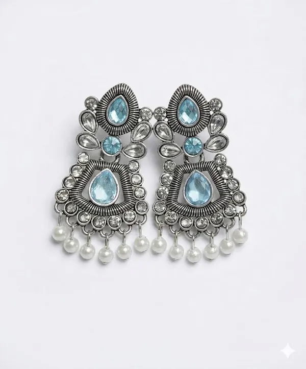 Yatiskar_Oxidised_Silver_Sky_Blue_Stone_Drop_Earrings_with_White_Pearl_Hangings_for_Women