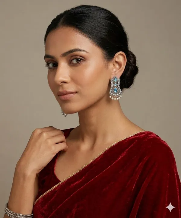 Yatiskar_Oxidised_Silver_Sky_Blue_Stone_Drop_Earrings_with_White_Pearl_Hangings_for_Women