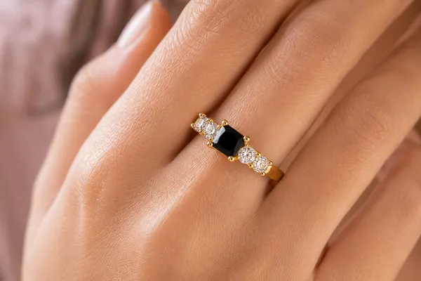 Yatiskar™_Adjustable_Black_Stone_&_Zircon_Gold-Plated_Ring_for_Women_and_Girls