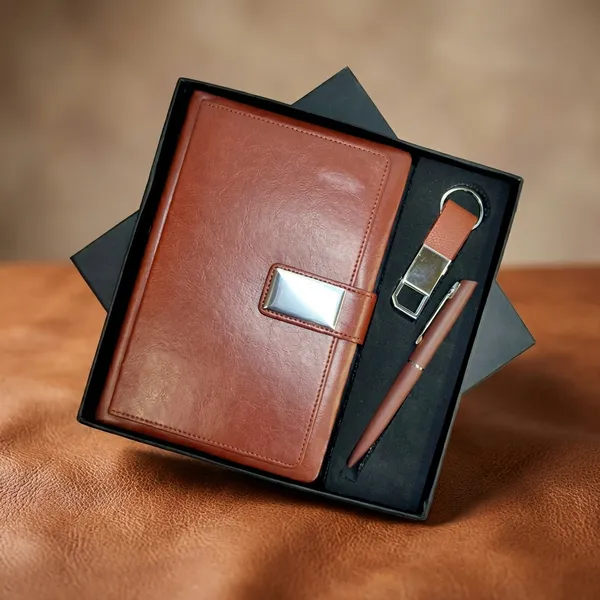 Brown_Metal_And_Leather_Gift_Sate_For_Corporate_Gifting,_Anniversaries_Set_Of_3