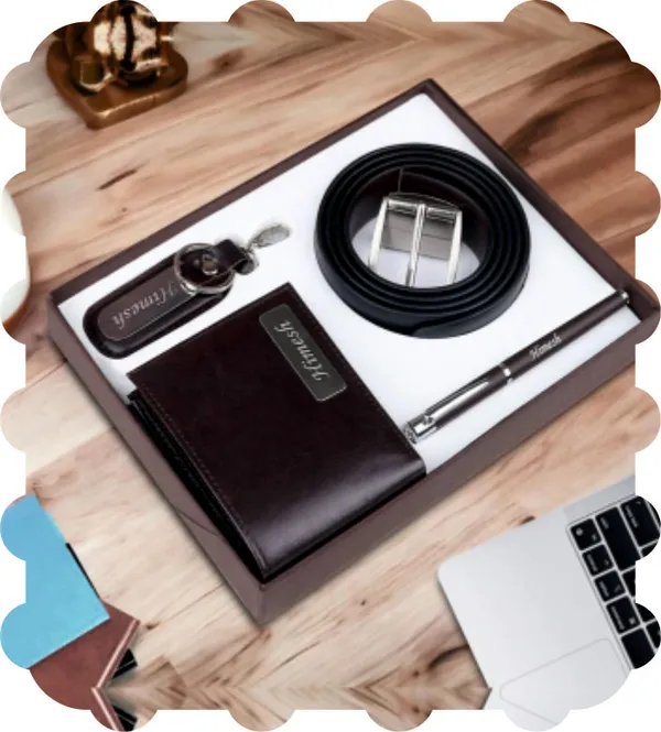 Brown_Metal_And_Leather_Gift_Sate_For_Corporate_Gifting,_Anniversaries_Set_Of_4