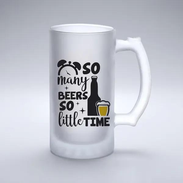White_And_Black_Frosted_Glass_Mug_For_Parties,_Father'S_Day