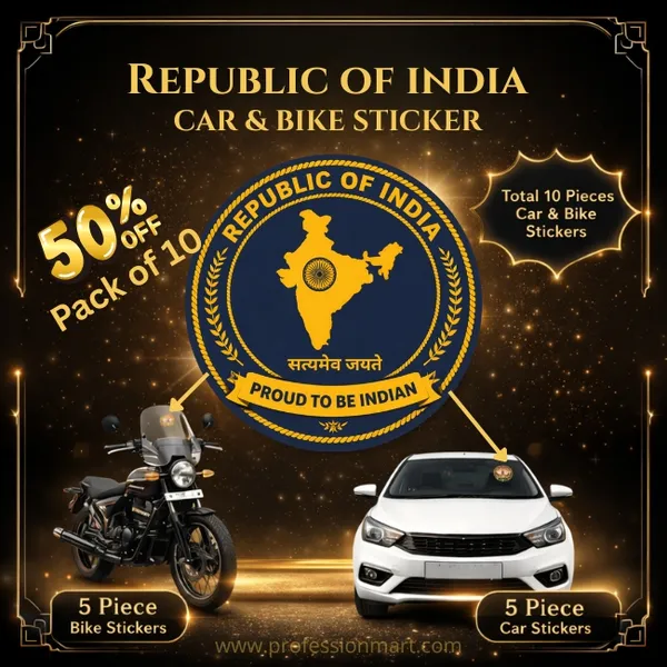 Profession_Mart_Car_And_Bike_PVC_Stickers_-_Republic_of_India_Emblem_(Pack_of_10)