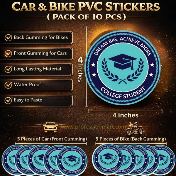 Professional_Pride_Car_And_Bike_PVC_Stickers_-_College_Student_Edition_(Pack_of_10)