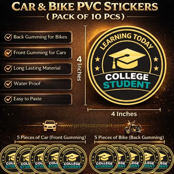 Learning_Today_College_Student_Car_And_Bike_PVC_Stickers_-_Pack_of_10_(Gold_And_Black_Design)