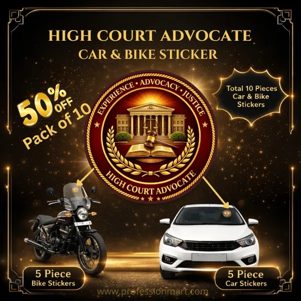 High_Court_Advocate_Professional_Car_And_Bike_Sticker_Pack_-_10_Pieces_(5_Car_+_5_Bike_Stickers)