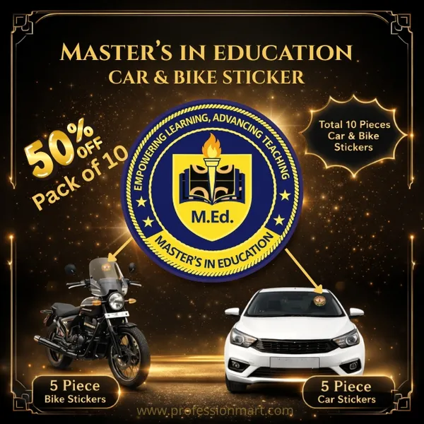 Master's_in_Education_(M.Ed.)_Car_And_Bike_PVC_Stickers_-_Pack_of_10