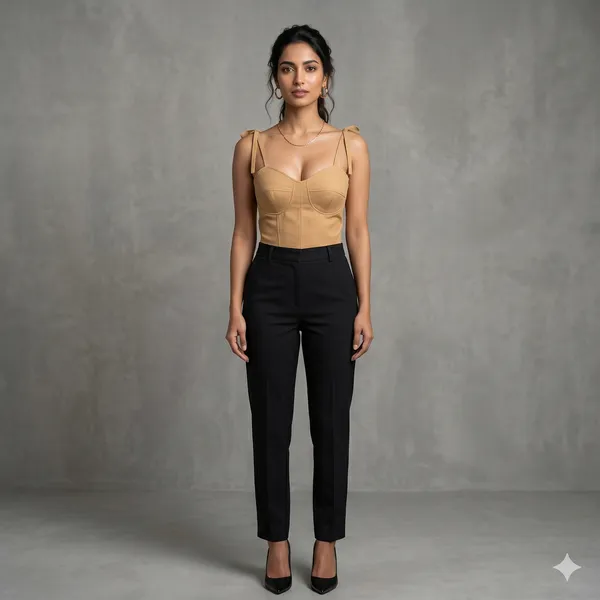 Push_Up_Bustier_Tank_Vest_Top_With_Back_Lace_Up_Brown