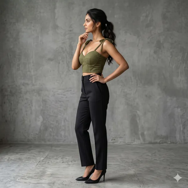 Push_Up_Bustier_Tank_Vest_Top_With_Back_Lace_Up_Olive