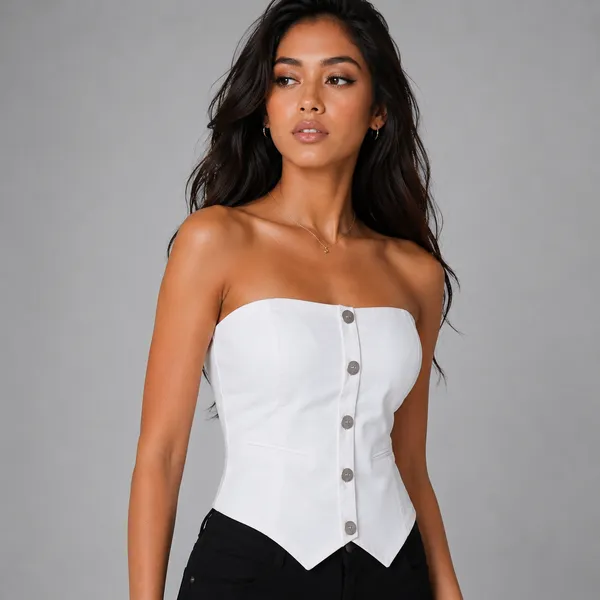 Corset_Top_Strapless_Button_Front_White