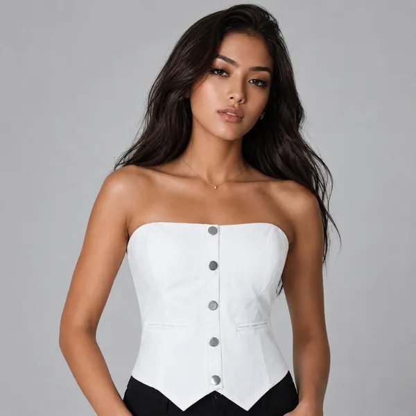 Corset_Top_Strapless_Button_Front_White