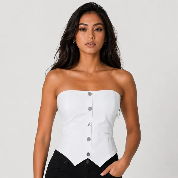 Corset_Top_Strapless_Button_Front_White