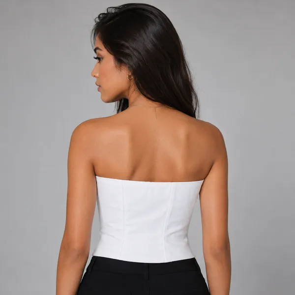 Corset_Top_Strapless_Button_Front_White