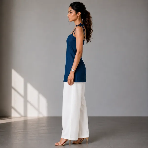 Sweetheart_Neck_Backless_Short_Kurti_Blue