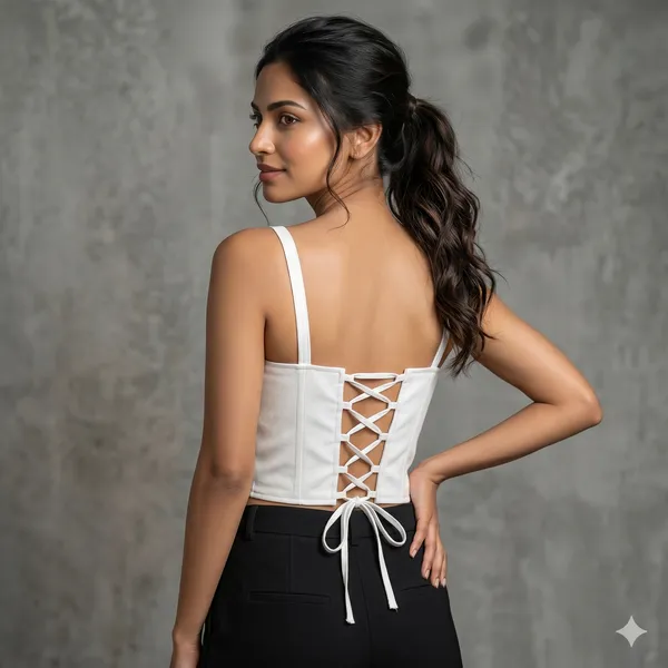 Push_Up_Bustier_Tank_Vest_Top_With_Back_Lace_Up_White