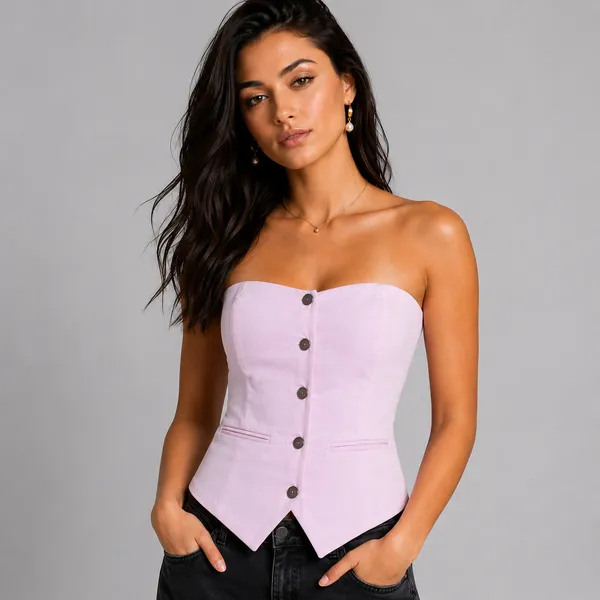 Corset_Top_Strapless_Button_Front_Pink