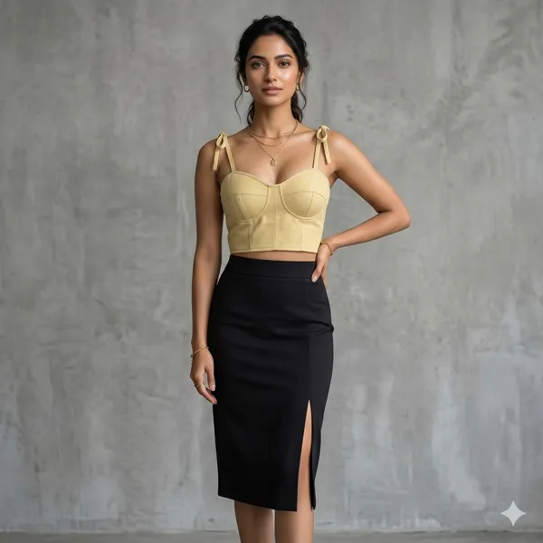 Push_Up_Bustier_Tank_Vest_Top_With_Back_Lace_Up_Yellow