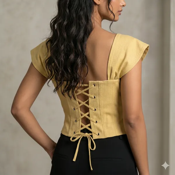 Corset_Top_Off_Shoulder_With_Flared_Sleeves_And_Lace_Up_Back_Yellow