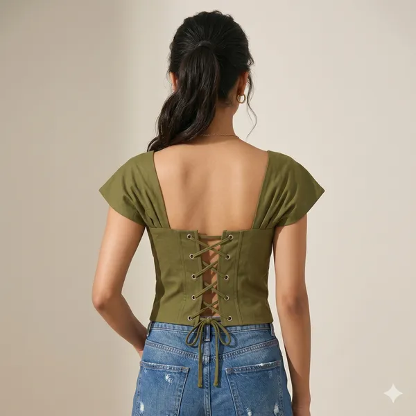 Corset_Top_Off_Shoulder_With_Flared_Sleeves_And_Lace_Up_Back_Olive_Green