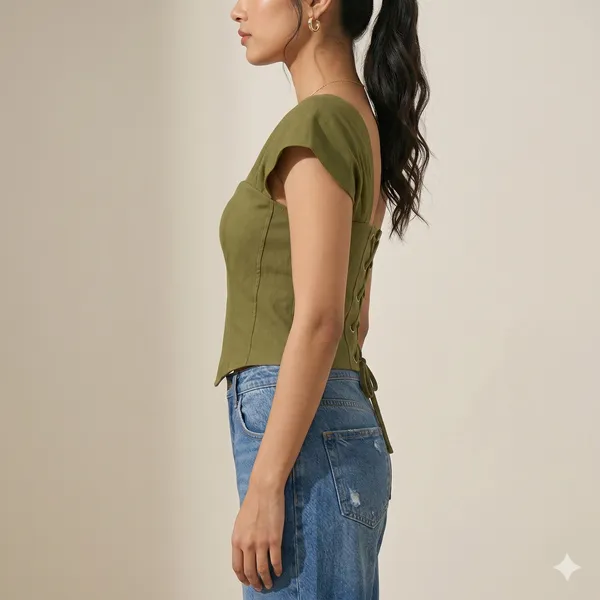 Corset_Top_Off_Shoulder_With_Flared_Sleeves_And_Lace_Up_Back_Olive_Green